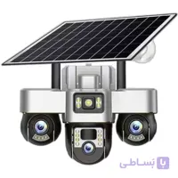 دوربین امنیتی خورشیدی سه لنز متحرک ۱۰X زوم