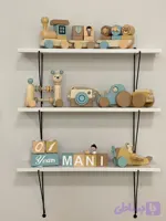 ست اسباب بازی های چوبی | رنگهای پاستلی پسرونه
