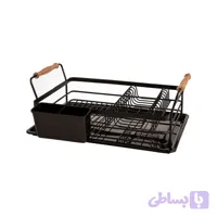 جاظرفی کنارسینکی ۱ طبقه دسته چوبی باکیفیت مشکی طلایی طوسی کروم سفید