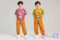 ست تی‌شرت و شلوار کتان پسرانه طرح Teddy Camp سایز ۵۵