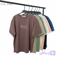 تیشرت زنانه مدل آستین دوبل جنس نخ پنبه