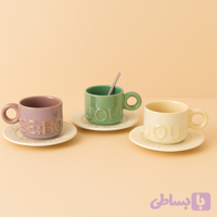 لیوان و پیش دستی هلوگرامی