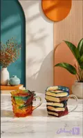 ماگ شیشه ای طرح کتاب
