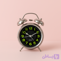 ساعت نقره ای شب نما کوچک