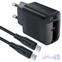 شارژر دیواری PD20W Gan برند AceFast مدل A82
