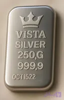 شمش نقره 250 گرمی vista با عیار 999.9