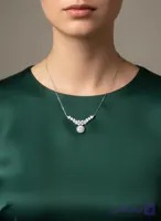 گردنبند نقره موسانیت Moissanite شناسنامه دار عیار 925
