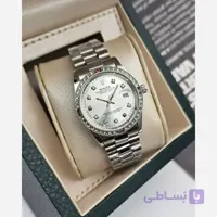 ساعت مچی مردانه وزنانه  رولکس اصلی قفل رولکسی قاب نگین دار رنگ ثابت ضداب کیفیت بینظیرROLEX