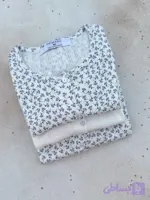 بلوز سوزنی جلو دکمه دار کد 853