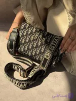 کیف پاسپورتی زنانه برند Dior جنس کنفی مدل دیانا