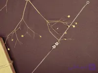 دستبند مینیمال نقره طرح گل کد 02265