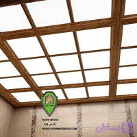 سقف چوب و طلق