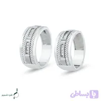 حلقه ست نقره نامزدی زنانه و مردانه مدل HSE K140