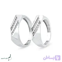 حلقه ست نقره نامزدی زنانه و مردانه مدل HSE K139