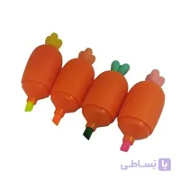هایلایتر طرح هویج 4 عددی – لوازم تحریر فانتزی و کیوت برای دانش‌آموزان و دانشجویان