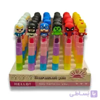 مداد شمعی فانتزی با 6 طرح شخصیت کارتونی – فروش تکی | Fluorescent Pen