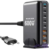 ایستگاه شارژ رومیزی 600 وات 8 پورت ماکار مدل 600W-Desktop تکنولوژی GAN3