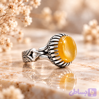 انگشتر مردانه ، نقره عیار 925، سنگ عقیق سرخ اصل ، طرح رکاب مدرن.