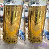 سماور گازی هییتی هیئتی استیل مجلسی ۳۵۰ لیتری دو شیر موکب اداری مسجد هایپرمارکت صدرا استیل کار (پس کرایه)