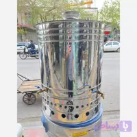 سماور گازی هییتی هیئتی استیل مجلسی 150 لیتری تک شیر موکب اداری مسجد هایپرمارکت صدرا استیل کار (پس کرایه)
