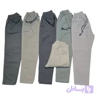 شلوار کتان کش مردانه سایز بزرگ (3XL-5XL) با برش دمپا ساده