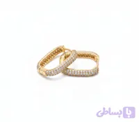 گوشواره ژوپینگ مدل چهارگوش نگین‌دار