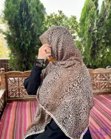 روسری نخی پلنگی دورعدسی(کولرگازی)