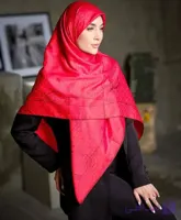روسری ابریشم ژاکارطرح کشتی قواره۱۴۰