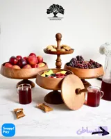 سرویس پذیرایی 4 تیکه (چوب راش فندقی) پایه دار Gitamon-2/Model