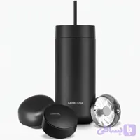 تراول ماگ ۳ کاره LePRESSO مدل TripleQuench ظرفیت ۴۷۰ میلی‌لیتر با درب‌های متنوع