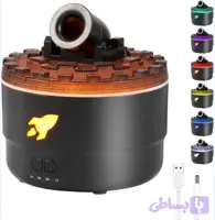 بخور بمبی دارای نور RGB | خروج بخار حلقه‌ای و از بالا | دستگاه بخور LED رنگی