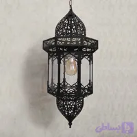 چراغ مراکشی هشت وجهی فلزی مدل دیبا