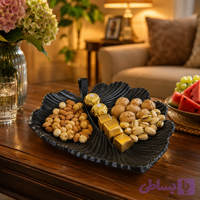 ظرف پذیرایی لوکس آلومینیومی مدل برگ ابریشم