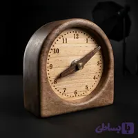 ساعت رومیزی چوبی کلاسیک «ایوان» (Eyvān) - جنس چوب گردو یک پارچه
