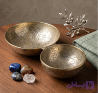 ظرف سرو آجیل آلومینیومی دوخانه مدرن | طراحی لوکس و کاربردی