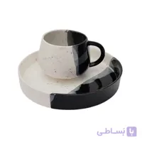 ست فنجان و بشقاب سرامیکی مدل مینیمال
