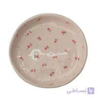 بشقاب سرامیکی دفرمه دستساز طرح گل گلی