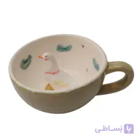 ماگ سرامیکی سوپرایزی مدل غاز رنگ سبز ماچا