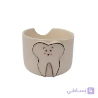 نیم لیوان سرامیکی مدل دندان