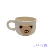 فنجان سرامیکی دست‌ساز مدل تدی و کروسان