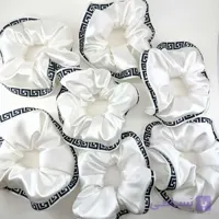 اسکرانچی ساتن حاشیه طرح دار