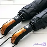 چتر اتومات دسته چوب ۱۰ فنر