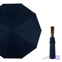 چتر دسته چوب ۱۰ فنر رنگ مشکی