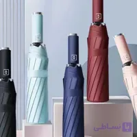 چتر دسته استیل تاشو اتومات  *مشکی*