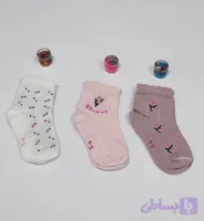 جوراب بچگانه دخترانه گل پنبه