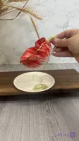 فنجان‌نعلبکی سرامیکی مزین‌به‌طلا طرح‌گل‌رز
