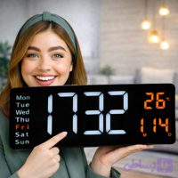 ساعت دیجیتال دیواری و رومیزی LED مدل 6626 نمایشگر غول‌پیکر با ریموت کنترل