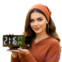 ساعت دیجیتال رومیزی ،پرژکتوری با نمایش دما و رطوبت