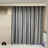 پرده پانچ مخمل طوسی