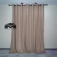 پرده پانچ کتان رنگ کرمی